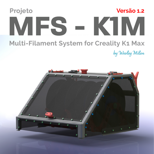 Projeto de Sistema Multi-Filamento para Creality K1 Max (MFS-K1M) - Ebook + Arquivos 3D