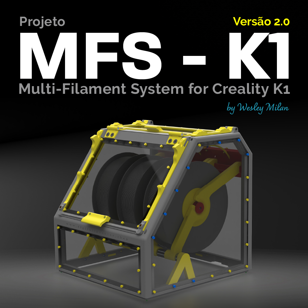 Projeto de Sistema Multi-Filamento para Creality K1 e Creality K1C (MFS-K1) - Ebook + Arquivos 3D