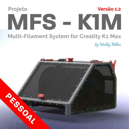 Projeto de Sistema Multi-Filamento para Creality K1 Max (MFS-K1M) - Ebook + Arquivos 3D