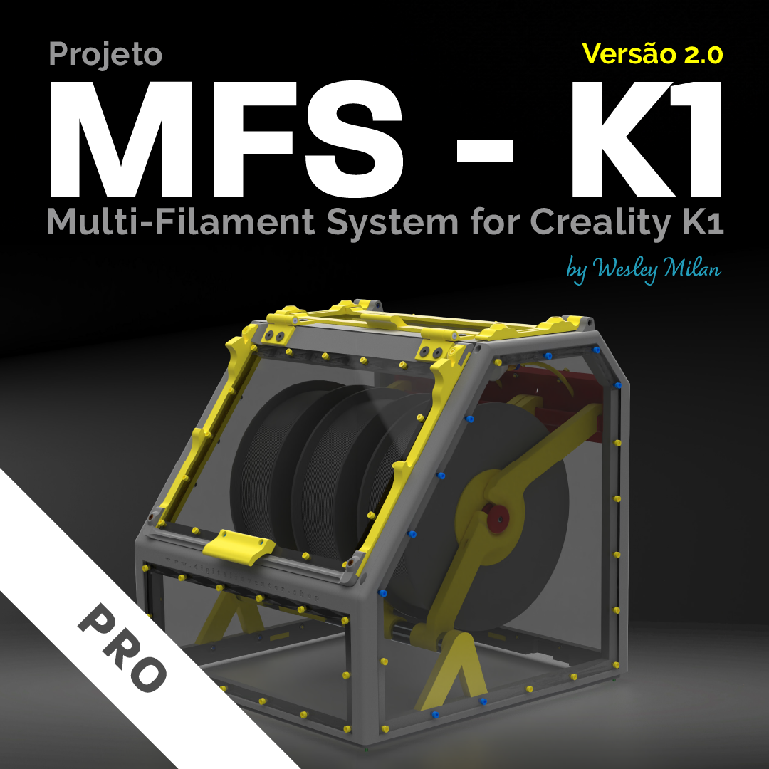 Projeto de Sistema Multi-Filamento para Creality K1 e Creality K1C (MFS-K1) - Ebook + Arquivos 3D